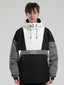 Men's Black & White Kangaroo Pocket Waterproof Snowboard Anoraks Baggy Ski Anoraks - Gsou Snow