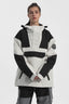 Women's Ivory & Black Color-Block Snow Anoraks Insulated Ski Anoraks - Gsou Snow