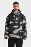 Men's Black Camo Color-Block Snow Anoraks Insulated Ski Anoraks - Gsou Snow