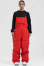 Unisex Red Two-way Side Zippers Snow Bibs Baggy Ski Bibs - Gsou Snow