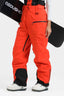 Women's Neon Red Insulated Baggy Snow Pants With Detachable Suspenders Ski Pants - Gsou Snow