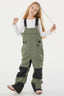 Girls’ Army Green Reflective Durable Snow Bibs Workwear Ski Bibs - Gsou Snow