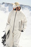 Women's Off White Fully Sealed Dual-Vent Snow Jacket Minimalist Insulated Ski Jacket - Gsou Snow