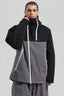Men's Black & Grey Asym-Zip Face-Vent Ski Jacket Waterproof Insulated Snow Jacket