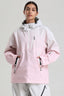 Women's Pink Gradient Side-Zip Vented Ski Anorak Fully-Sealed Insulated Snow Anorak