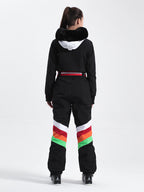 Women's Red Ventilated Snow-Resistant Ski Suit One-Piece Snow Suit