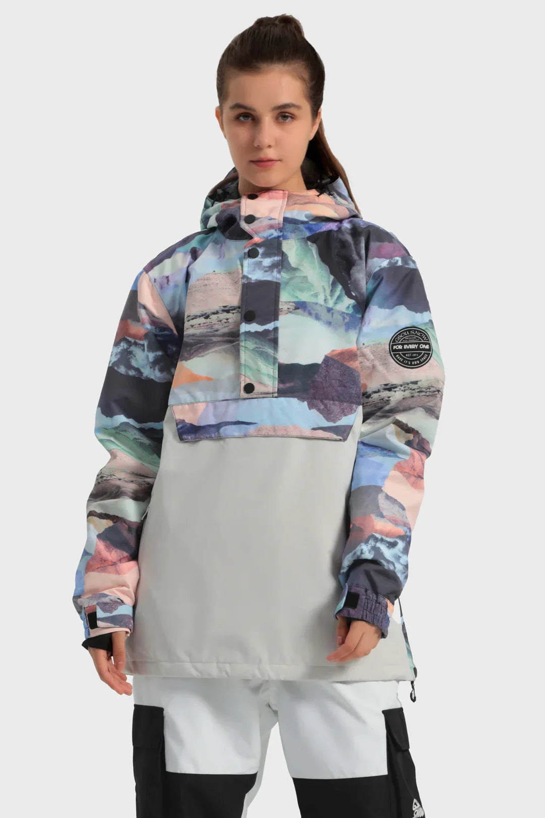 Women's Baggy Snowboard Jacket Blizzard Pullover Snow Jacket - Gsou Snow
