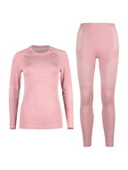 Women's  Pink Thermal Snowboard Underwear Ski Base Layer - Gsou Snow