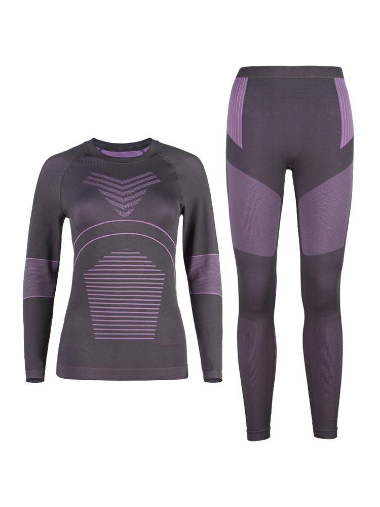 Women's Purple Thermal Snowboard Underwear Snow Base Layer - Gsou Snow