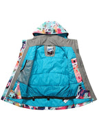 Women's Vibrant Camo Insulated Snow Jackets With Removable Hoodie Ski Jackets - Gsou Snow