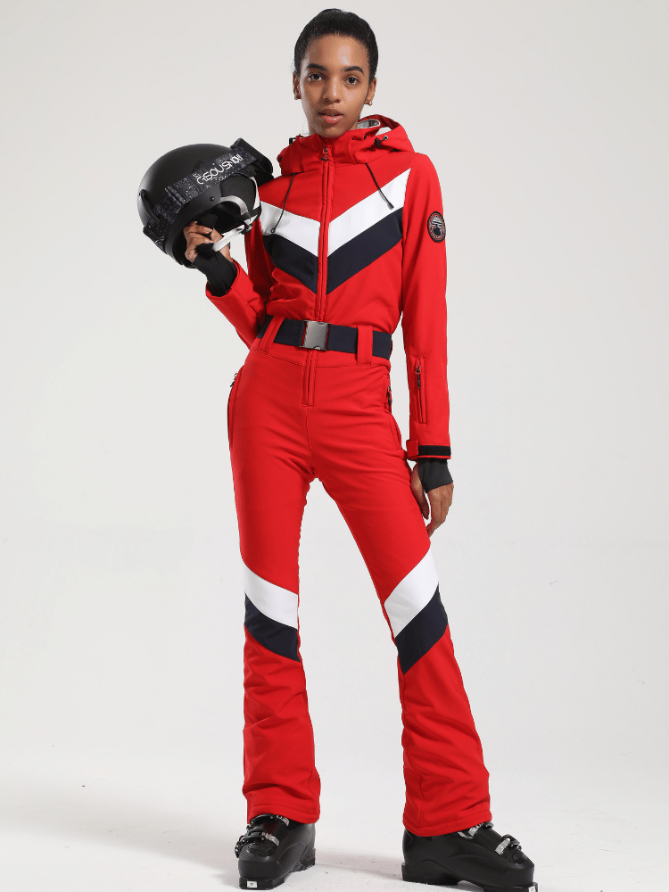 Women's Elegance Slim One Piece Ski Suits - Gsou Snow