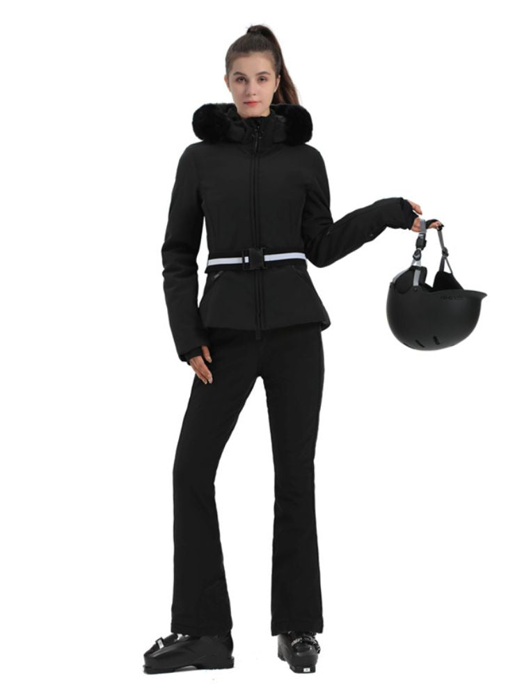 Women's Slim Ski Jacket Insulated Down Snow Jacket - Gsou Snow