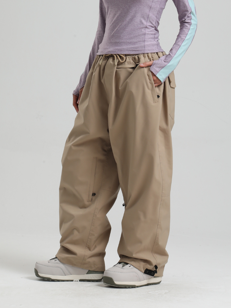 Women's Waterproof Snow Pants Sleek Baggy Snowboard Pants  – Gsou Snow