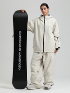Women's Baggy Snow Jacket Sleek Oversized Snowboard Jacket – Gsou Snow