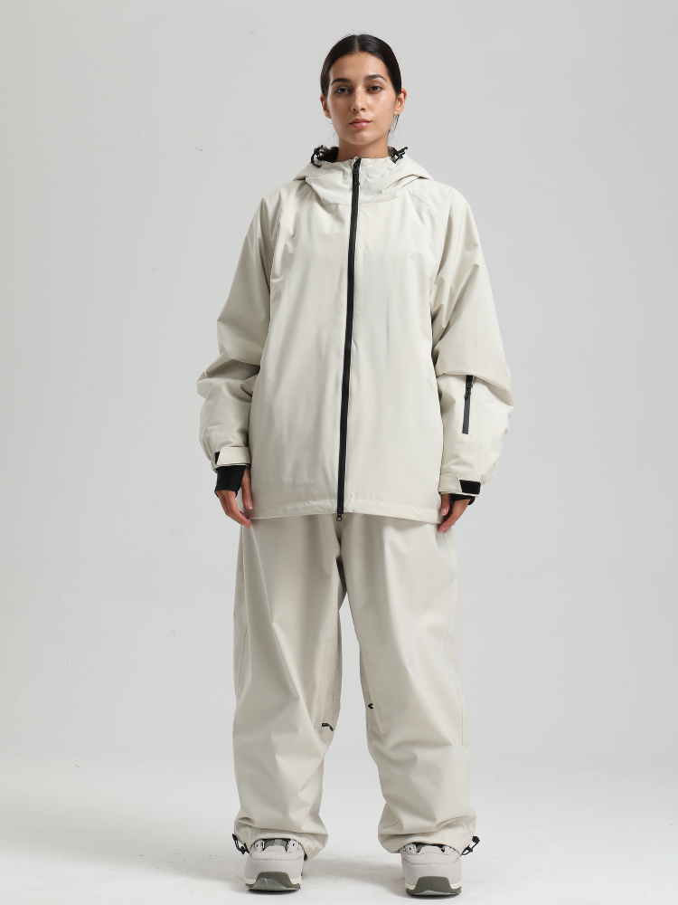 Women's Baggy Snowboard Jacket Bold Cow Print Snow Jacket – Gsou Snow