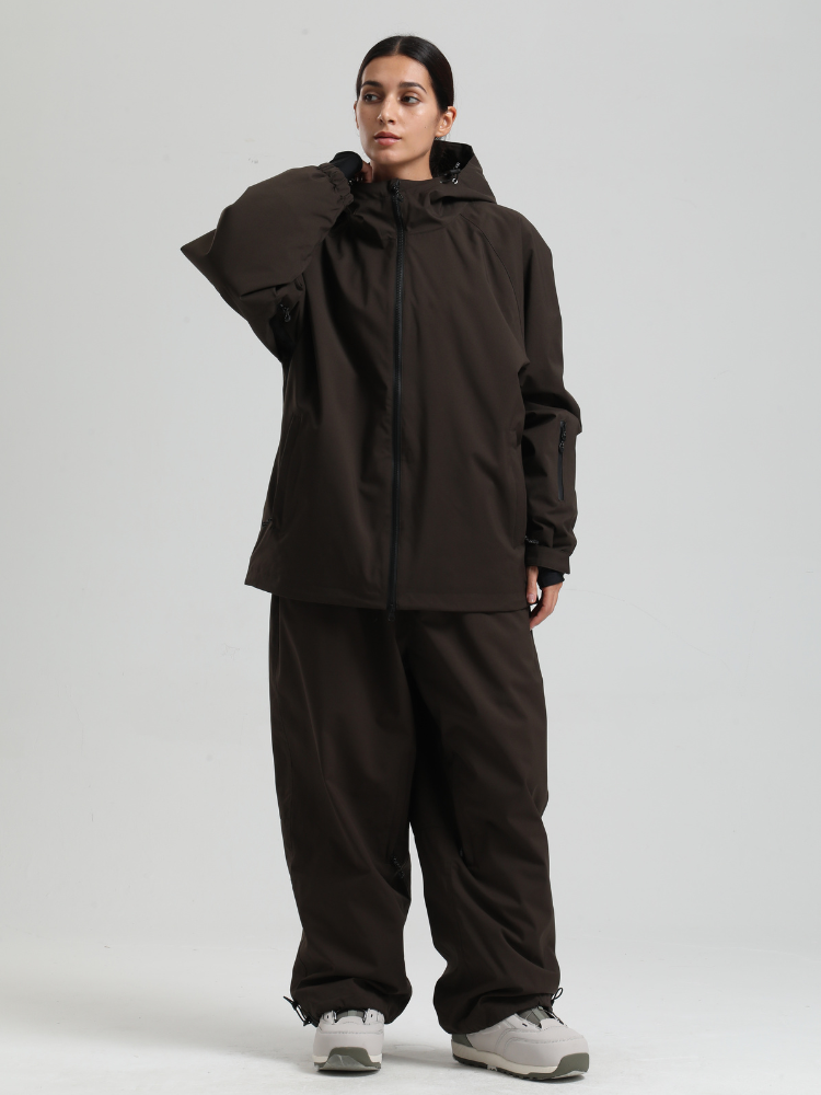 Women's Baggy Snow Jacket Sleek Oversized Snowboard Jacket – Gsou Snow