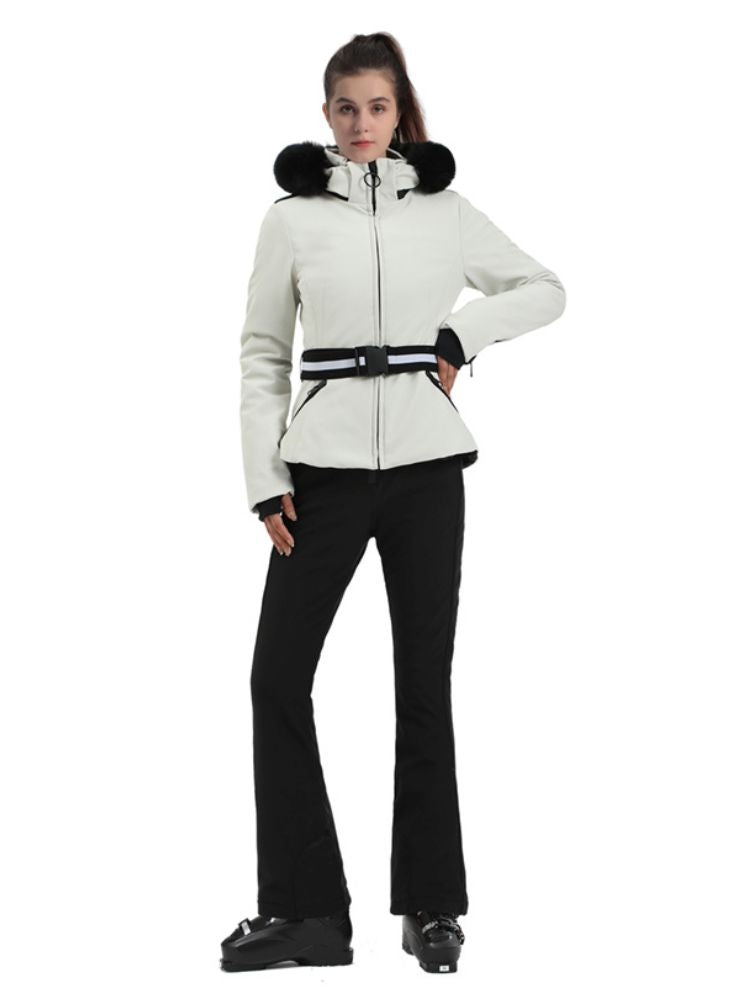Women's Slim Ski Jacket Insulated Down Snow Jacket - Gsou Snow