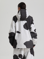 Women's Baggy Snowboard Jacket Bold Cow Print Snow Jacket – Gsou Snow