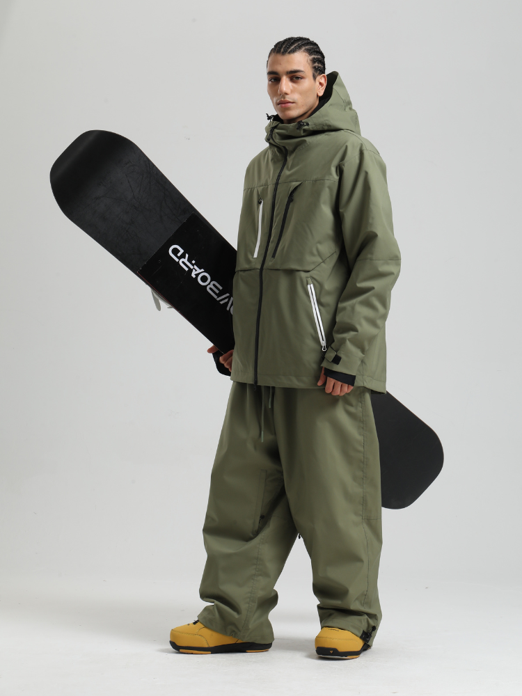 Men's Cargo Snowboard Jacket StormGuard Insulated Baggy Snow Jacket - Gsou Snow