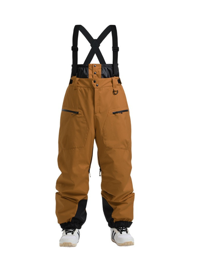 Men's Baggy Snow Pants Alpine Flex Snowboard Bib - Gsou Snow