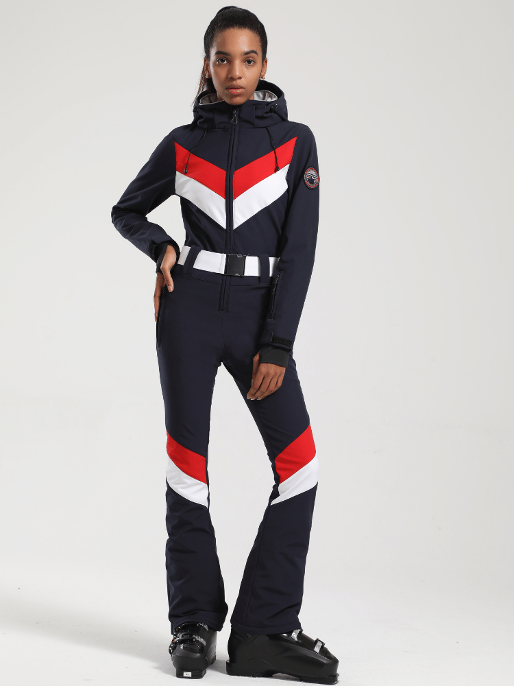 Women's Ski Jumpsuit Snowboard Jumpsuit Elegance Slim Ski Jumpsuit - Gsou Snow