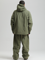 Men's Cargo Snowboard Jacket StormGuard Insulated Baggy Snow Jacket - Gsou Snow