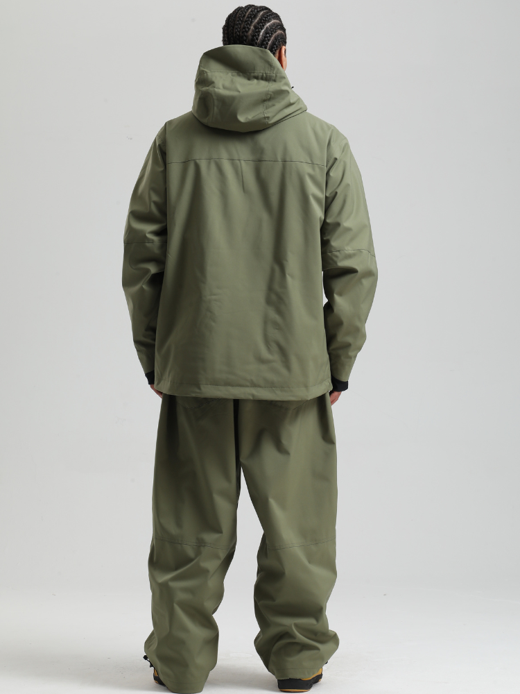 Men's Cargo Snowboard Jacket StormGuard Insulated Baggy Snow Jacket - Gsou Snow