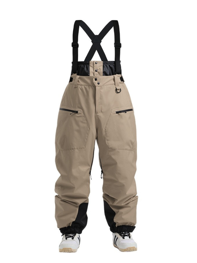 Men's Baggy Snow Pants Alpine Flex Snowboard Bib - Gsou Snow
