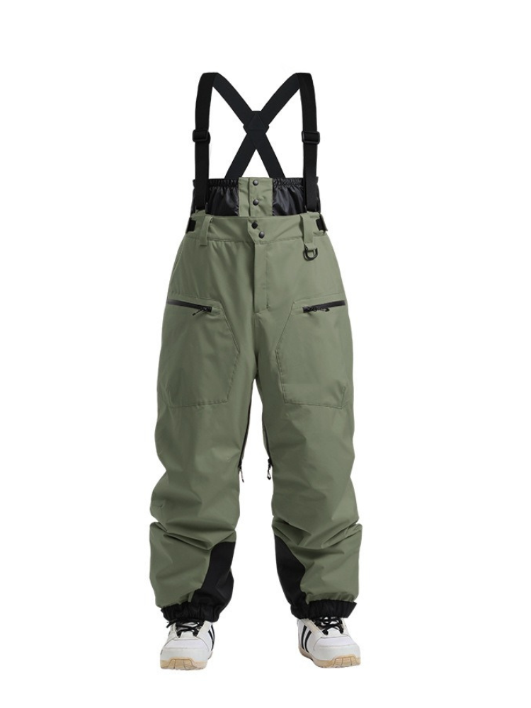 Men's Baggy Snow Pants Alpine Flex Snowboard Bib - Gsou Snow