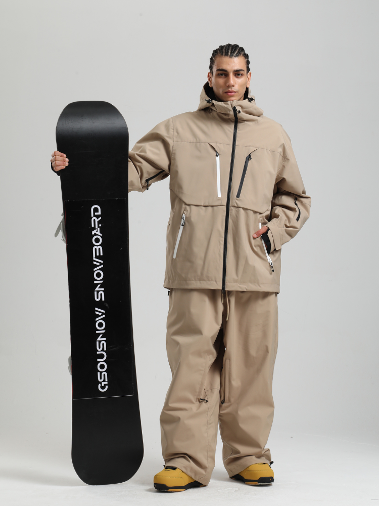 Men's Cargo Snowboard Jacket StormGuard Insulated Baggy Snow Jacket - Gsou Snow
