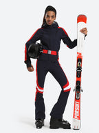 Women's Black Stylish Athleticism Ski Suit One-Piece Snowboard Suit - Gsou Snow