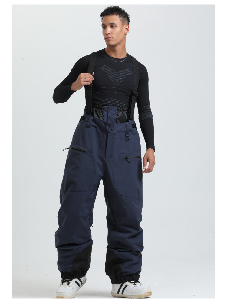 Men's Baggy Snow Pants Alpine Flex Snowboard Bib - Gsou Snow