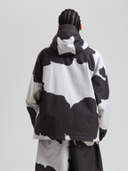 Men's Baggy Snowboard Jacket Bold Cow Print Snow Jacket – Gsou Snow