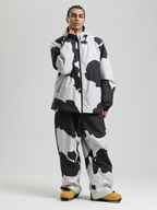 Men's Baggy Snowboard Jacket Bold Cow Print Snow Jacket – Gsou Snow