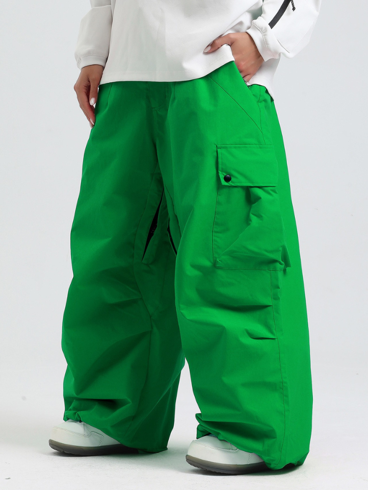 Women's Snow Pants Baggy Cargo Snowboard Pants - Gsou Snow