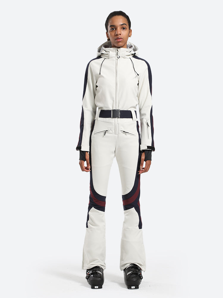 Women's Black Stylish Athleticism Ski Suit One-Piece Snowboard Suit - Gsou Snow