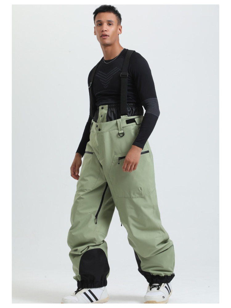 Men's Baggy Snow Pants Alpine Flex Snowboard Bib - Gsou Snow