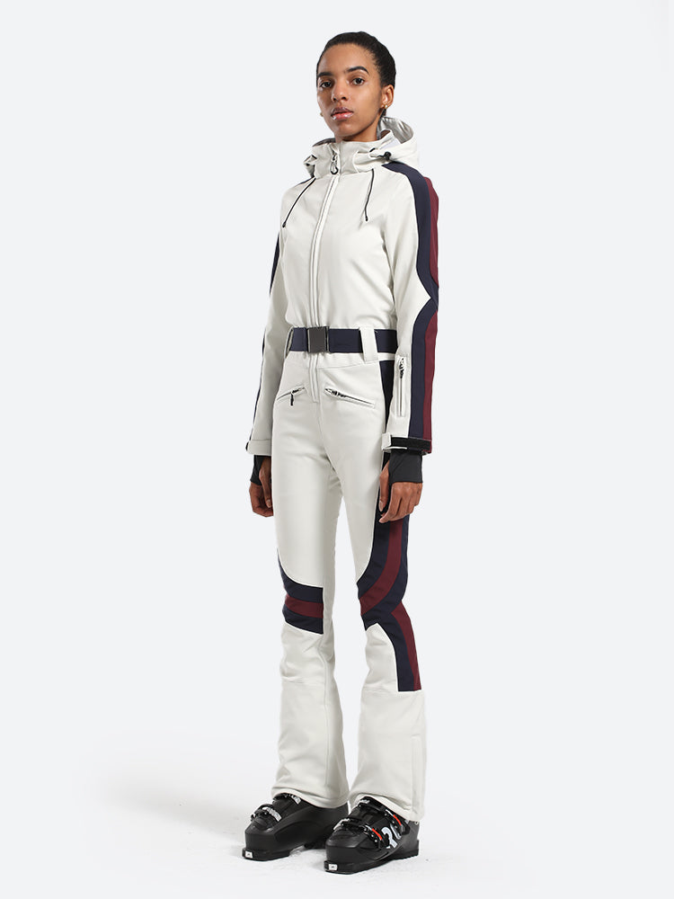 Women's Black Stylish Athleticism Ski Suit One-Piece Snowboard Suit - Gsou Snow