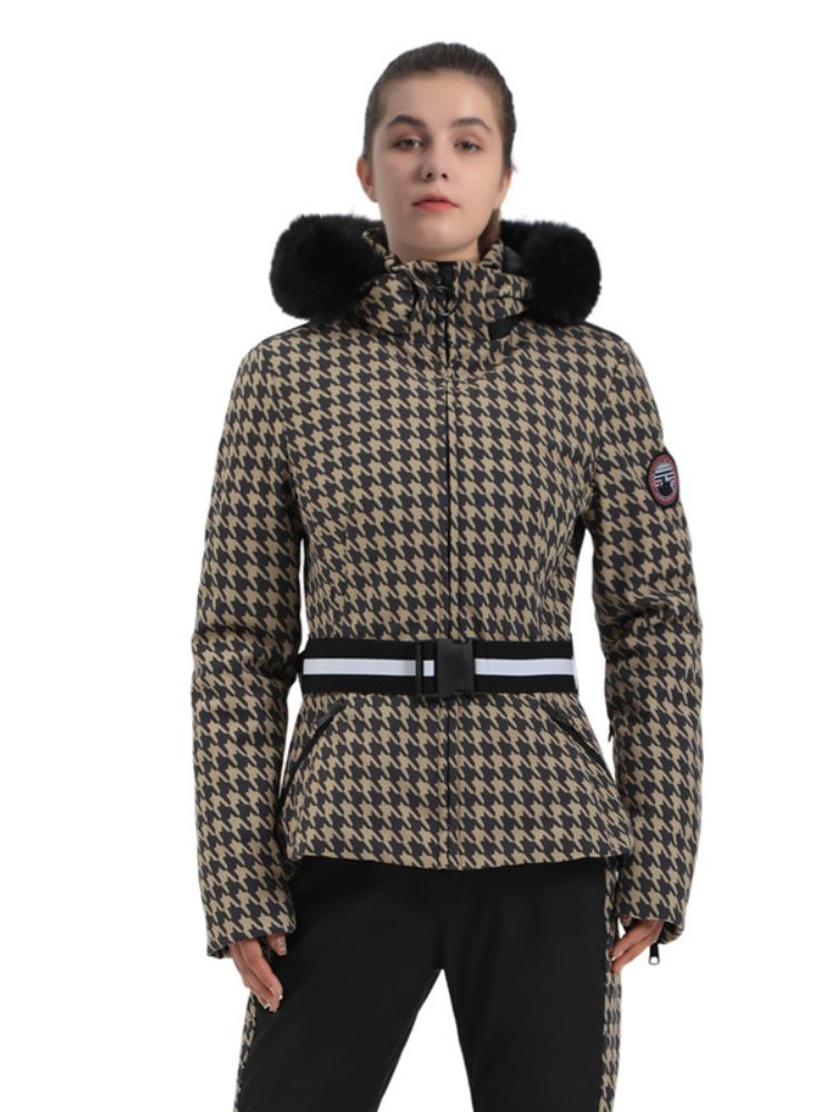 Women's Ski Jacket Chic Insulated Down Snow Jacket - Gsou Snow