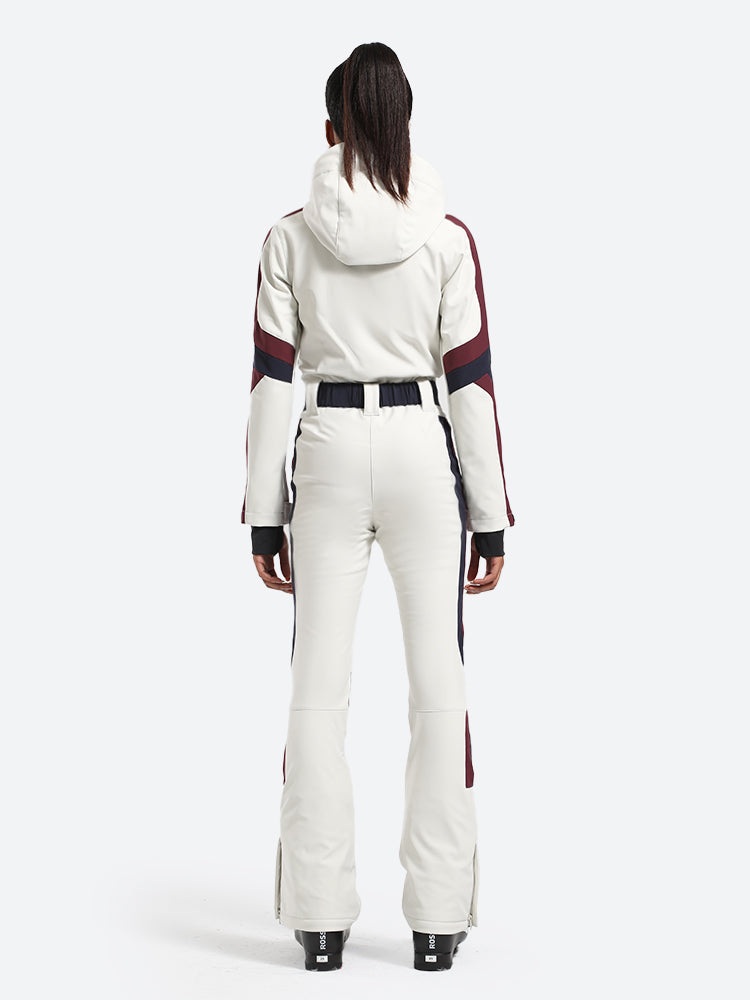 Women's Black Stylish Athleticism Ski Suit One-Piece Snowboard Suit - Gsou Snow