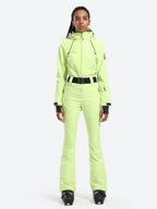Women's Belted Flare Slim One Piece Ski Suits - Gsou Snow