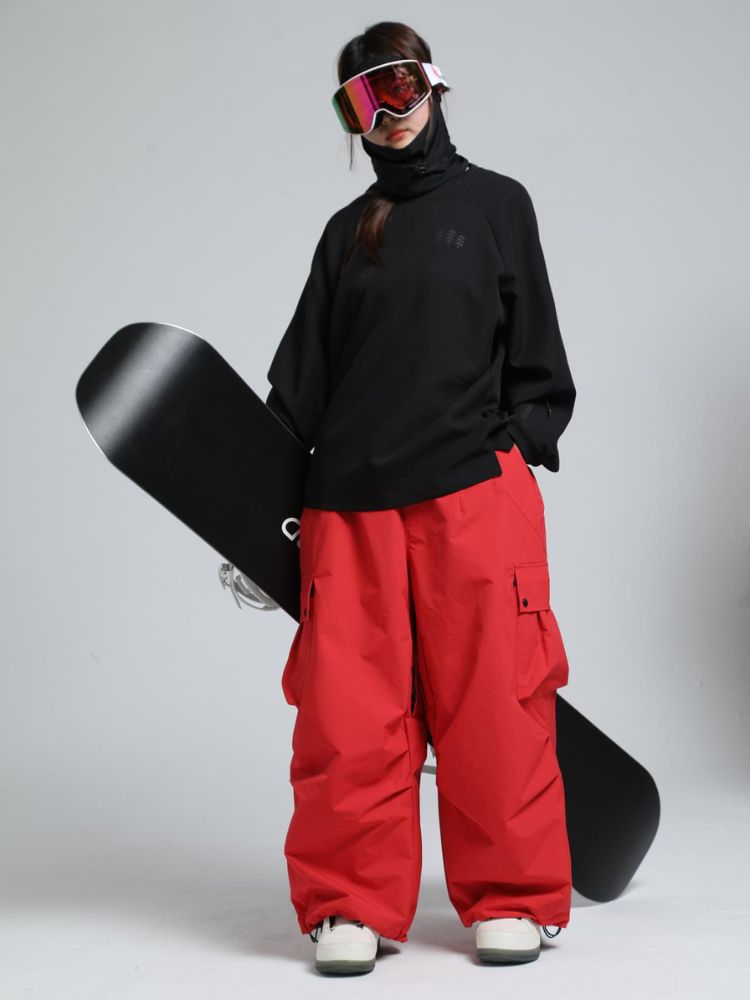 Women's Snow Pants Baggy Cargo Snowboard Pants - Gsou Snow