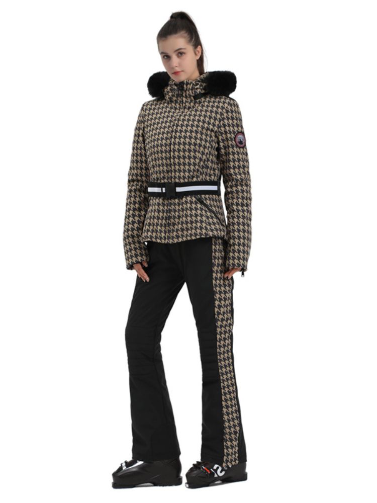 Women's Ski Jacket Chic Insulated Down Snow Jacket - Gsou Snow