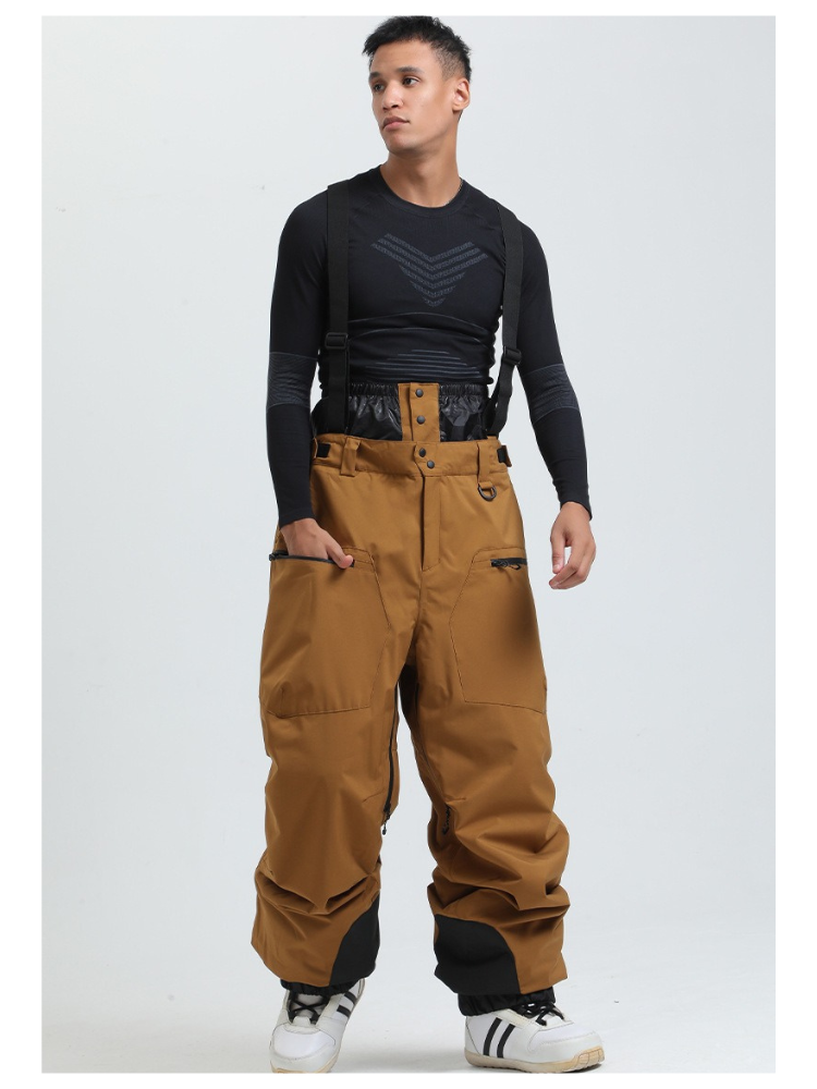 Men's Baggy Snow Pants Alpine Flex Snowboard Bib - Gsou Snow