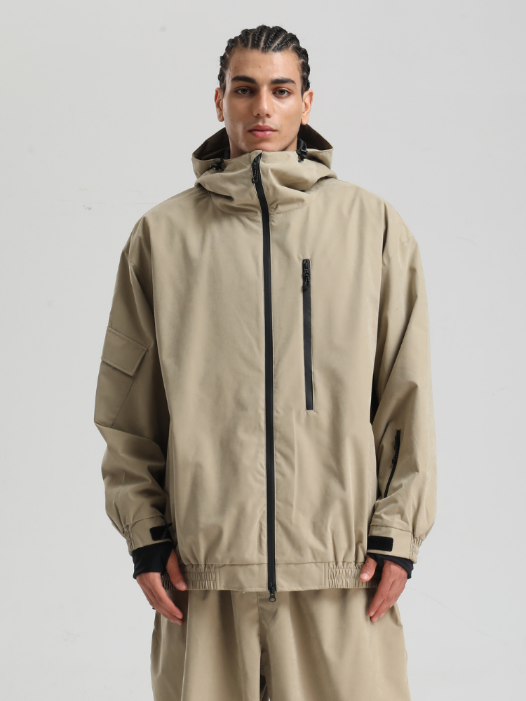 Men' Khaki Snowboard Jakcet Minimalist Freeride Snow Jacket – Gsou Snow