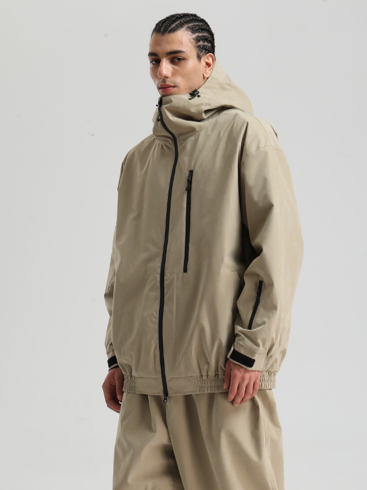 Men' Khaki Snowboard Jakcet Minimalist Freeride Snow Jacket – Gsou Snow