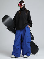 Women's Snow Pants Baggy Cargo Snowboard Pants - Gsou Snow