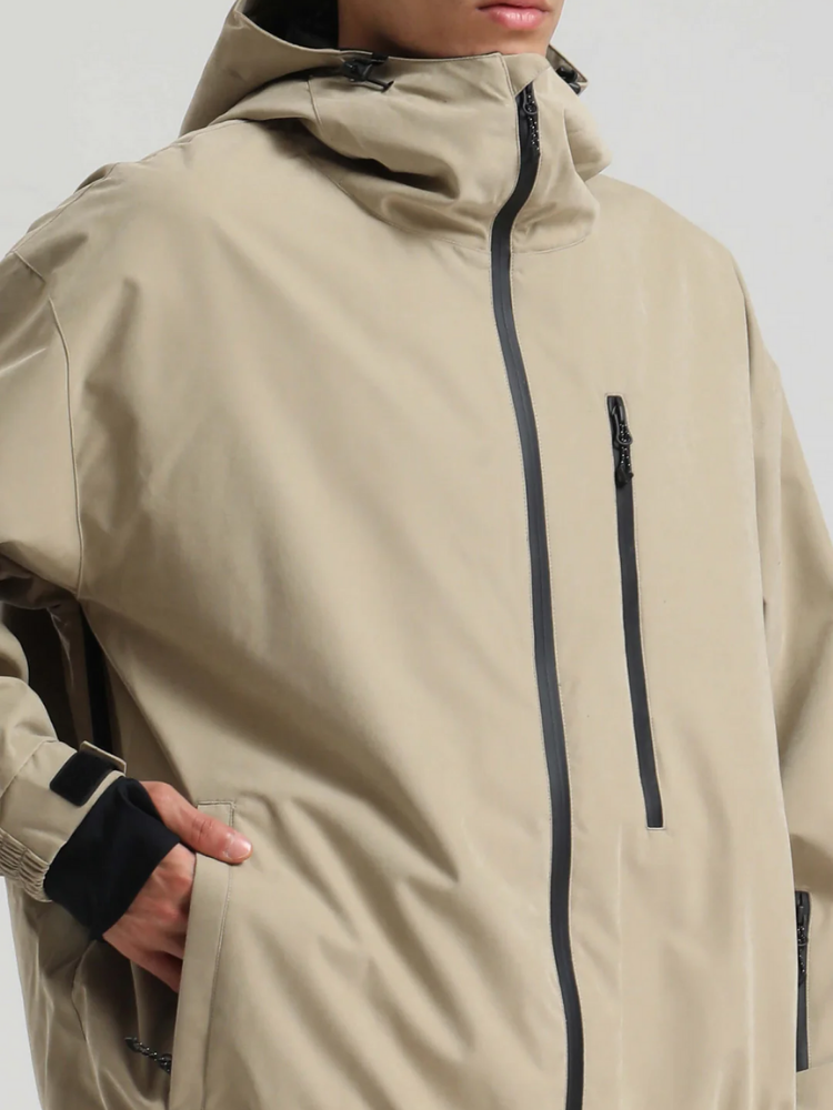 Men' Khaki Snowboard Jakcet Minimalist Freeride Snow Jacket – Gsou Snow