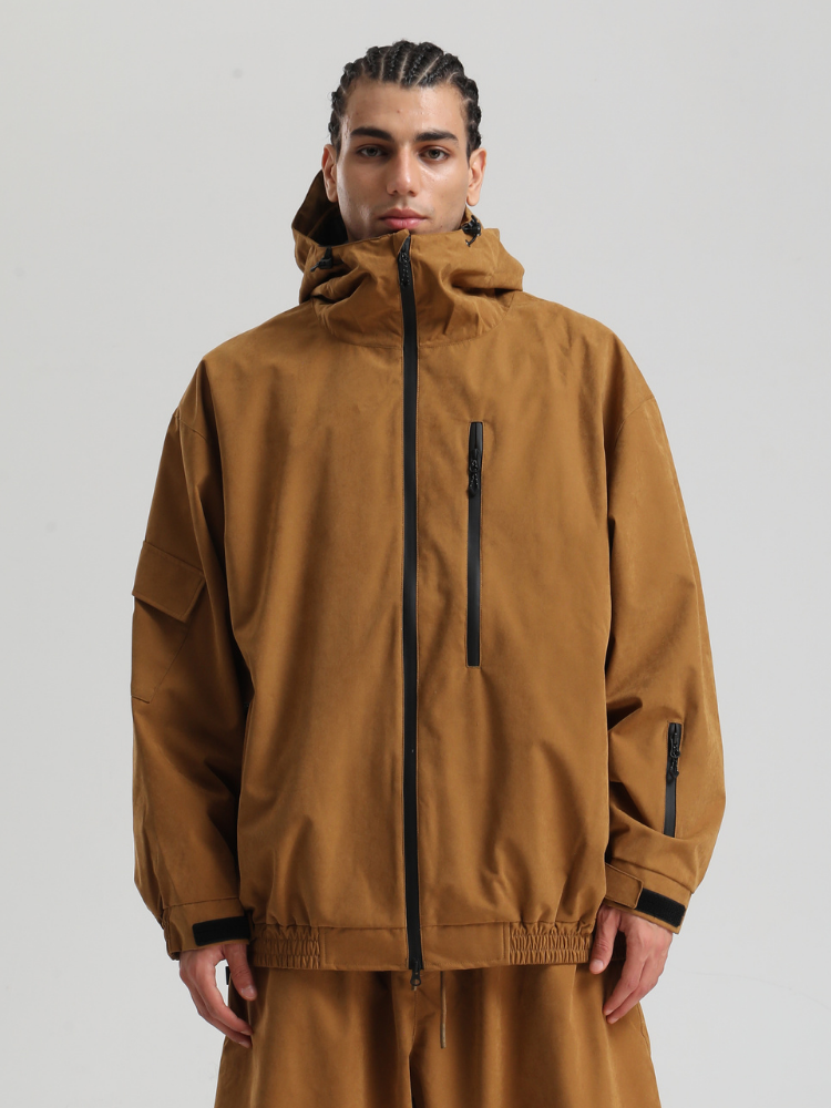 Men' Khaki Snowboard Jakcet Minimalist Freeride Snow Jacket – Gsou Snow