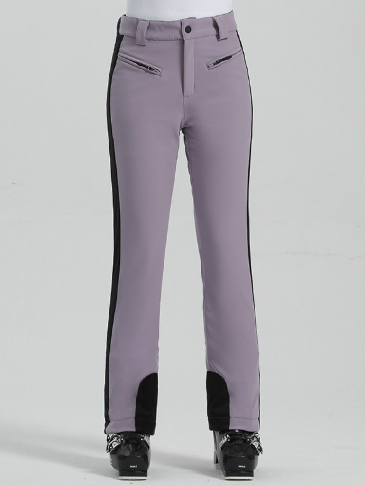 Women's Slim Ski Pants Elegant High Waist Snow Pants - Gsou Snow